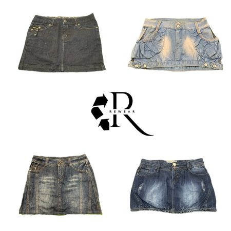 Y2K Cyber Girl Era Denim Mini Skirt RW-2335