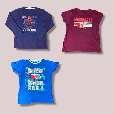 Mix-Graphic-T-Shirt mit halben Ärmeln