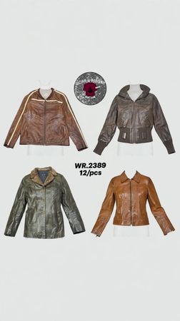Jaquetas de couro Y2k WR-2389