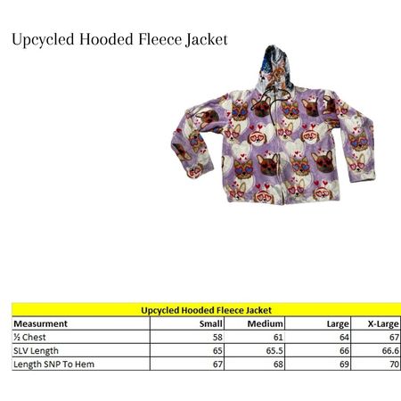 Upcycled Hooded Fleece Jacket