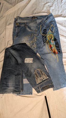Mix bundle capry & Y2K bootcut jeans N113