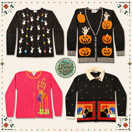 Vintage Heavy Knit Novelty Jumpers Mix: 10pcs (S3)