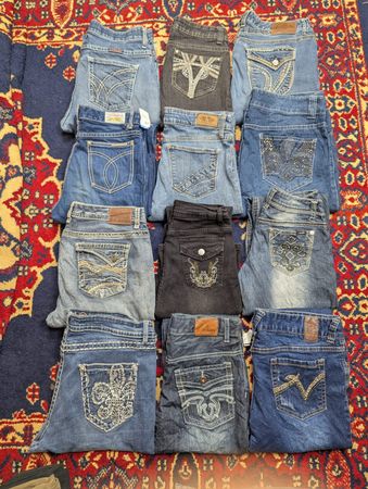 Y2K Embroidered Flared & Bootcut Jeans