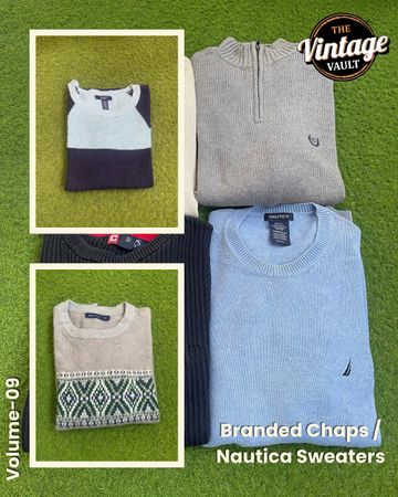Branded Mix Sweaters Of Chaps & Nautica , Volume : 9, 10 Pieces