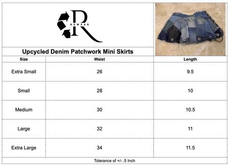 Mini Gonna Patchwork in Denim Riciclato