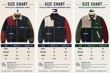 Jaquetas Harrington recicladas (RL, Tommy, Lacoste)