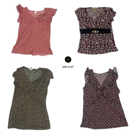 Women’s Y2K Short Sleeve Blouse – Premium Vintage Wardrobe Essential . (GRV-8-07)