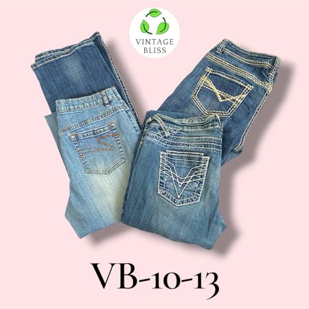 Y2K Embroidered Jeans Wholesale Bundle – Assorted Styles (VB-10-13) 9 piece