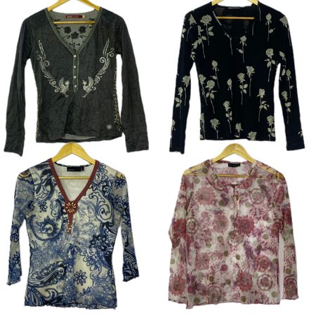 Vintage Y2K Long Sleeve Blouse Collection
