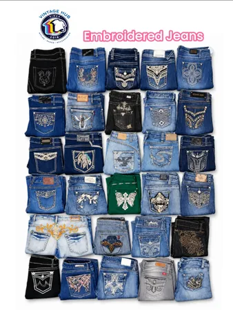 Y2K Embroidered Jeans