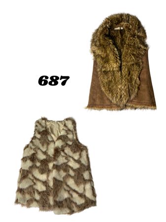 Vintage faux fur jeackts for women (brand) Abercrombie & fitch , decree etc. # 687