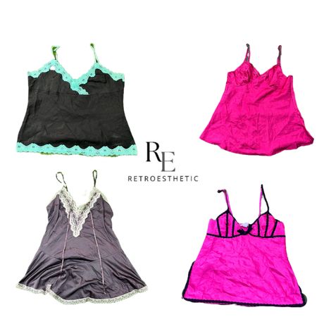 Y2K Cutesy Vibe Seiden-Cami-Top RE-3724