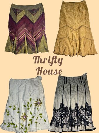 Y2K Bohemian Maxi Skirts(TH/593)