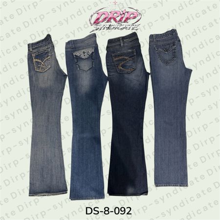 Jean vintage large à jambe large Y2K | Denim baggy taille basse | Style rétro des années 2000 (DS-8-92)