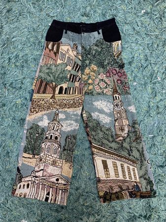 Upcycle Tapestry Wide-Leg Pants (DV -08)