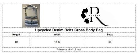 Upcycled Denim Belts Cross Body Bag