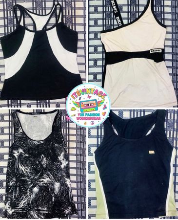 Vintage Y2K Sporty Tank Top Bundle – 10pcs | VR323