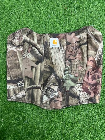 Carhartt Upcycled Realtree Corset Top | Handmade Camo Bustier