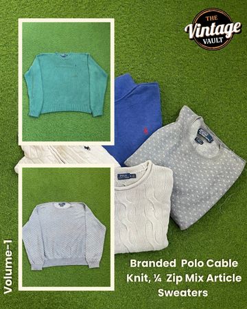 Branded Mix Polo Sweaters , Volume:1 , 10 Pieces