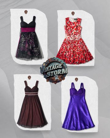 Y2K Grunge Poly Dress