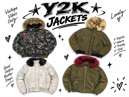 Y2K JACKETS FUR Hood trim
