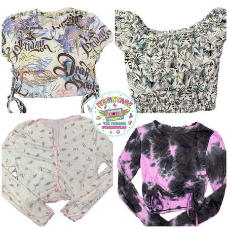 Vintage Y2K Printed Top Bundle – 10pcs | VR357