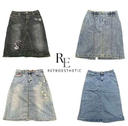 Y2K NYC IT GIRL DENIM MIDI SKIRT RE-3615