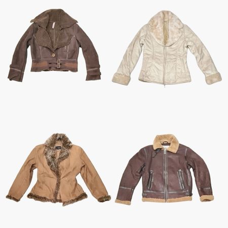 Y2K Faux Fur Trim Jackets