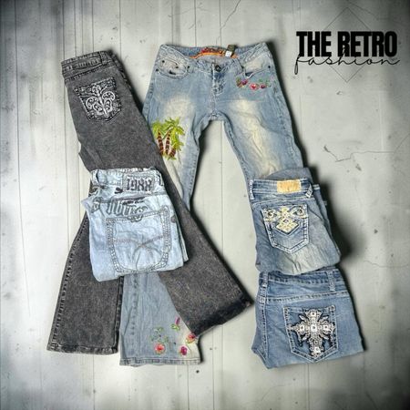Yw-147/Y2K embroidered and embellished jeans