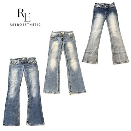 Y2K Cyber Girl Era Denim Jeans RE-3739