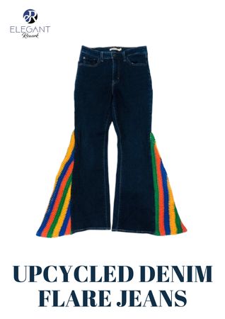 Upcycled Denim Flare Jeans - EVR0257