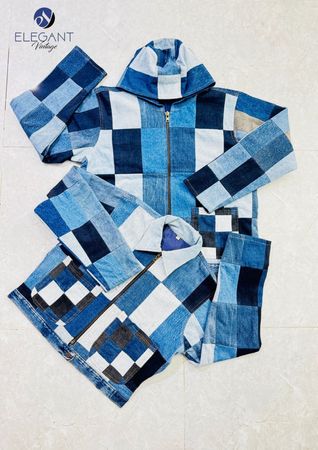 UPCYCLED Patchwork Denim Jackets - EVR0598
