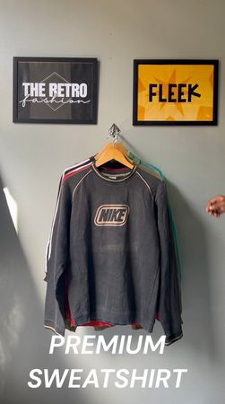 #833 FELPA VINTAGE CON LOGO NIKE ADIDAD