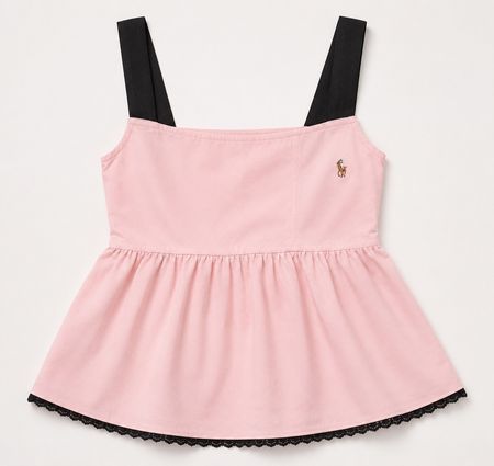 CR1920 UPCYCLED OPEN-BACK TIE PEPLUM TOP