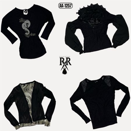 Y2k Black Beauty Mix Tops (AA-1257)