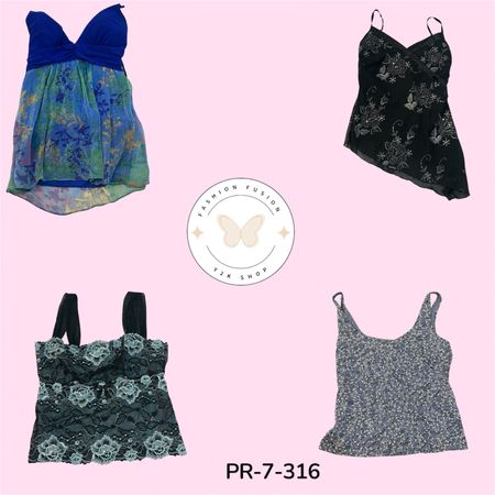 Women’s Vintage Y2K Cami Top – Trendy 2000s Fashion (PR-7-315)