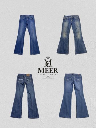 Y2k inspired Embellished flared jeans