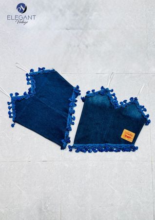 UPCYCLED Levi’s Tassel Denim Cami Tops - EVR0586