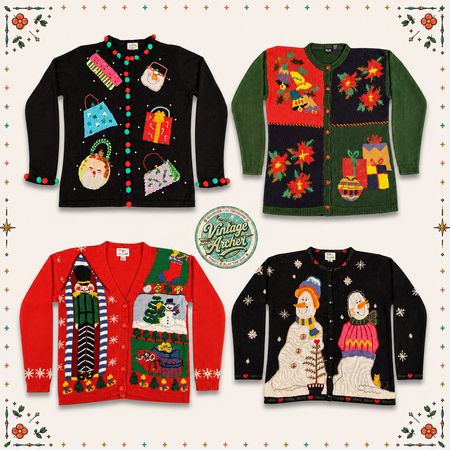 Vintage Heavy Knot Novelty Xmas Jumpers Bundle: 10pcs (CM3)