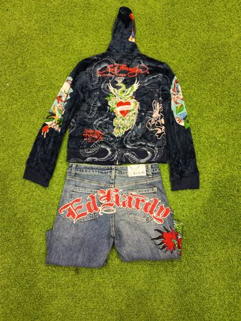Ed hardy bundle luxury thrift find ✨
