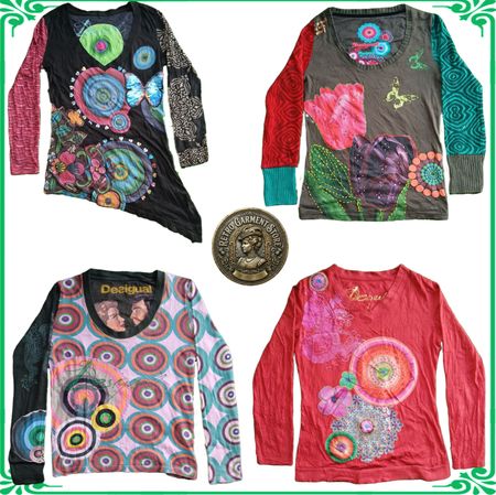 Blusas de Camadas Impressas Femininas Desigual Vintage Y2K Premium
Linha 2: Tops Retro de Declaração e Moda Vintage de Designer Estilo Boho Eclético Lott A132