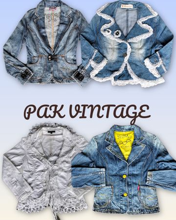 Denim Y2K Fitted jacket 15 pieces