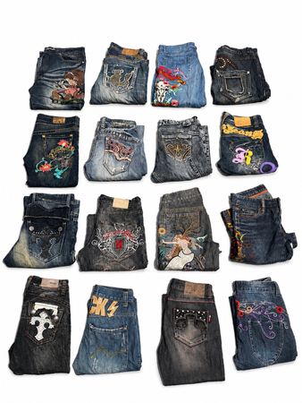 Y2k Ledish jeans available 84 peace