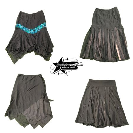 Saia Midi Cybar Girl da Era Y2k B2F-162