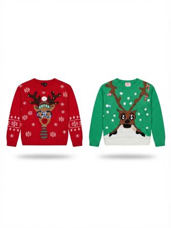(FV-2366) Vintage style  Christmas Sweater Bundle | Wholesale Christmas Jumpers | Y2K Retro Holiday Knitwear