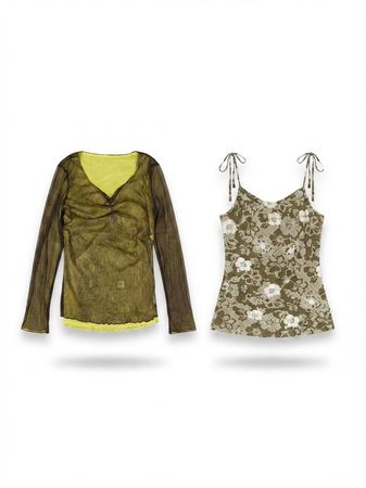 (FV-2235) Y2K Floral Tops | Boho Feminine Print Mix