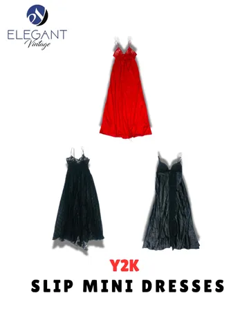 Y2K Slip Midi Dresses - EV1734
