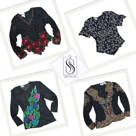 Y2K Beaded Blossom Baby Mix Tops