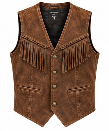 SAY#569 Vintage Cowboy Fringe Vest 🤠 - Cowboy Festival