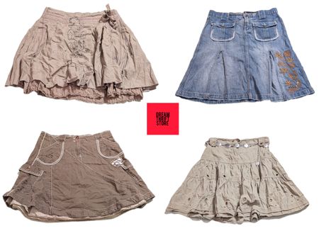 DESIGNER MIDI LENGTH Y2K INSPIRED SKIRTS